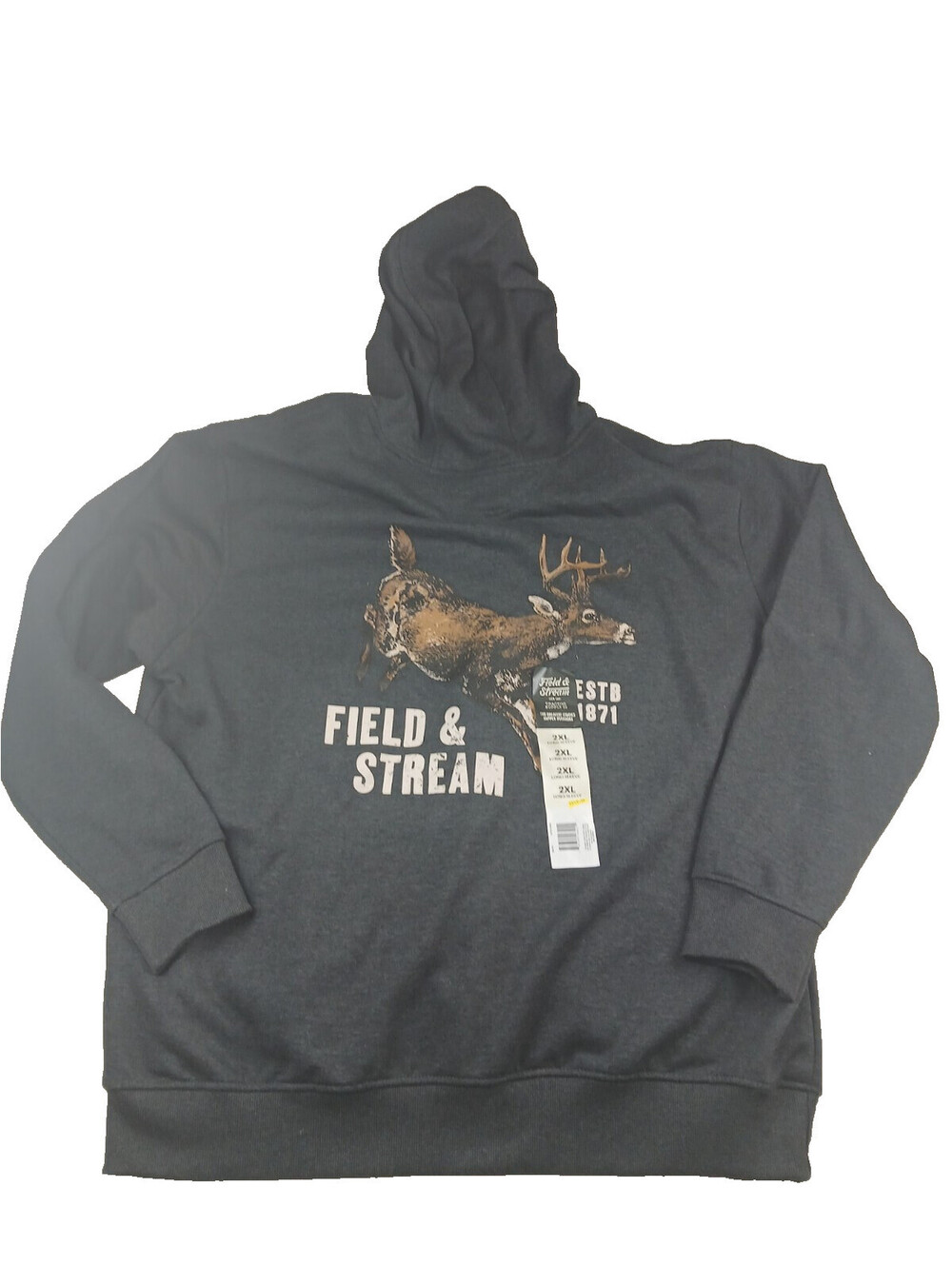 Field & Stream Hoodie Long Sleeve Deer Hunting Outdoors Buck Mens Pullover 2XL